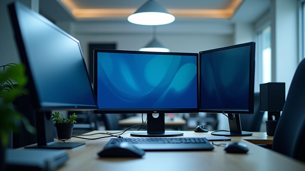 Espaço de trabalho com computador limpo e bem mantido